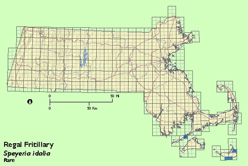 Regal Fritillary map